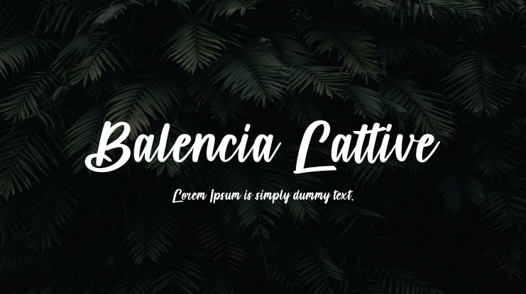 Balencia Lattive Font