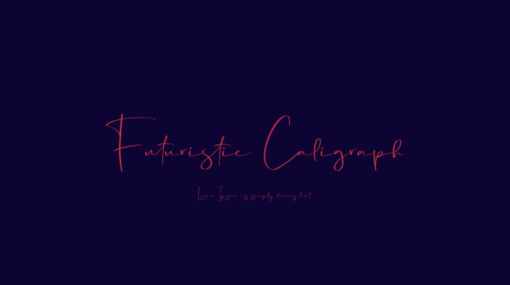 Futuristic Caligraph Font
