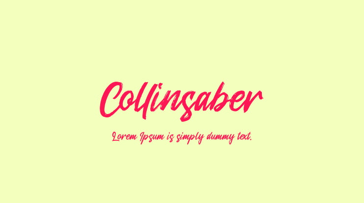 Collinsaber Font