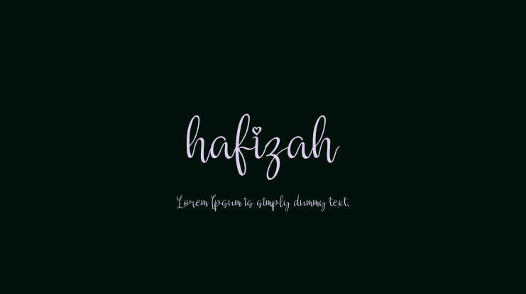 hafizah Font
