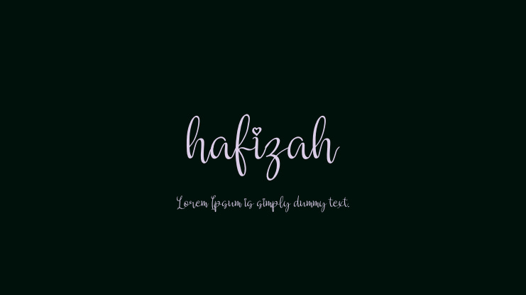 hafizah Font