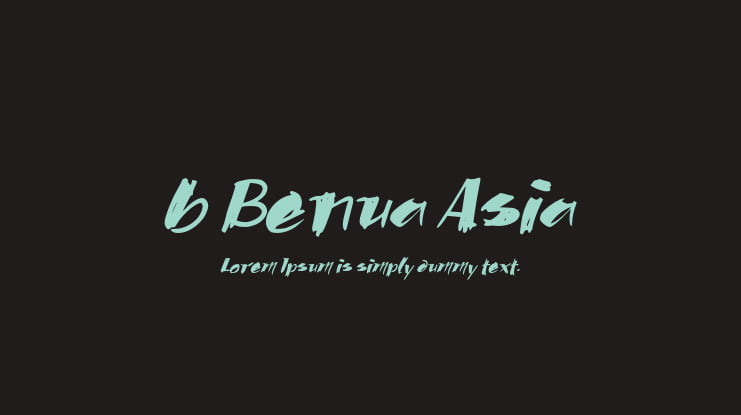 b Benua Asia Font