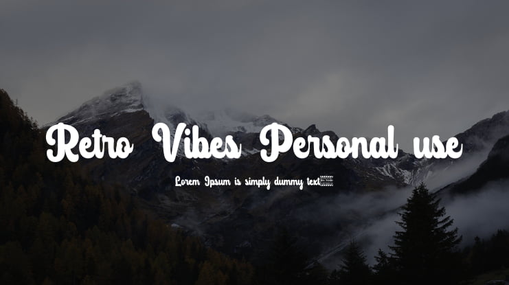 Retro Vibes Personal use Font