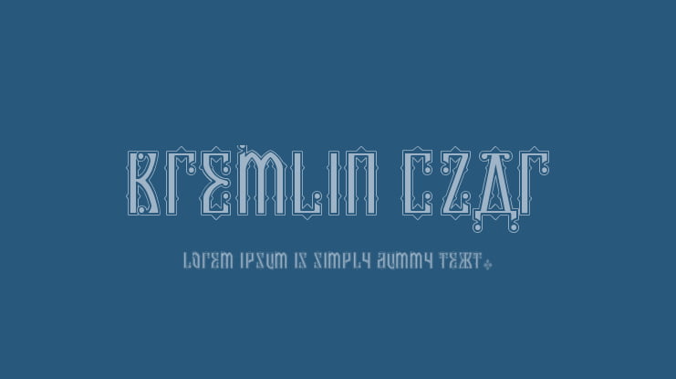Kremlin Czar Font