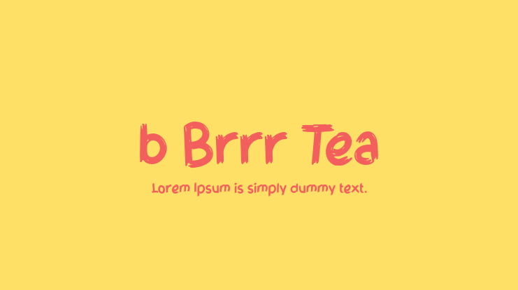 b Brrr Tea Font