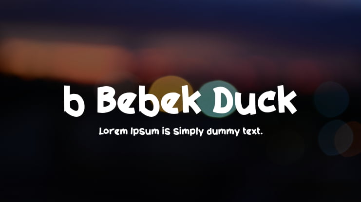 b Bebek Duck Font
