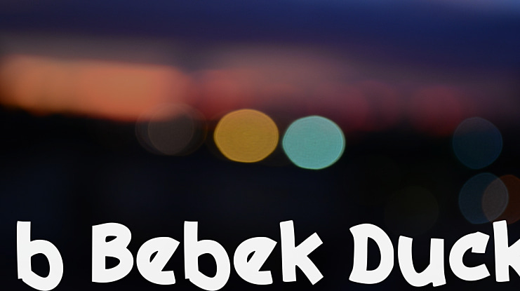 b Bebek Duck Font