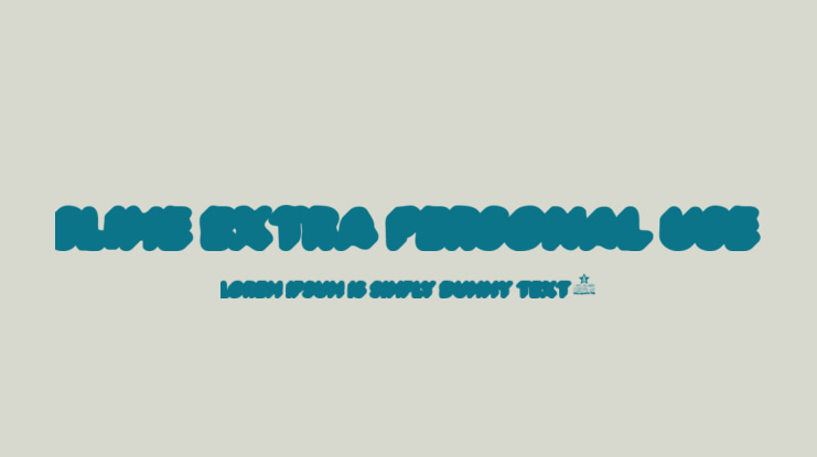 SLIME EXTRA PERSONAL USE Font Family