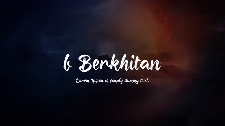 b Berkhitan Font