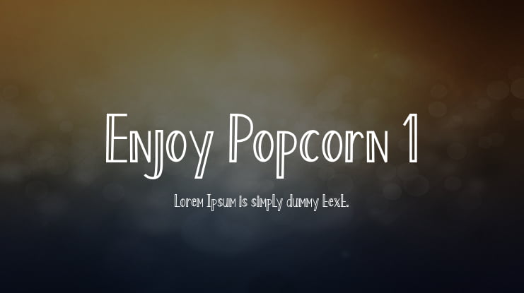 Enjoy Popcorn 1 Font Family