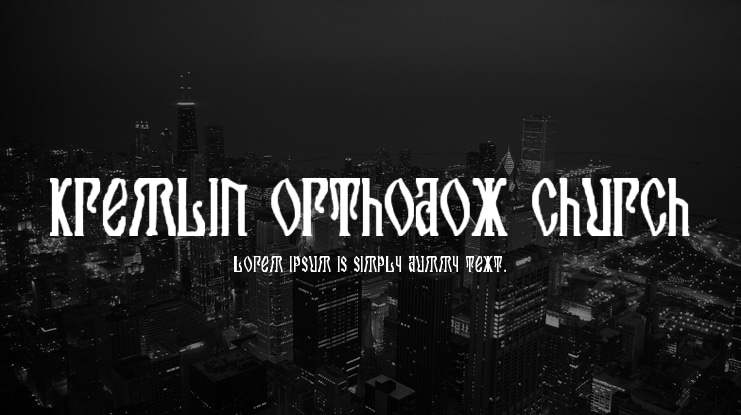 Kremlin Orthodox Church Font