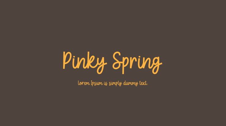 Pinky Spring Font