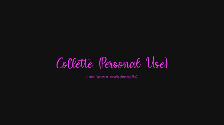 Collette (Personal Use) Font