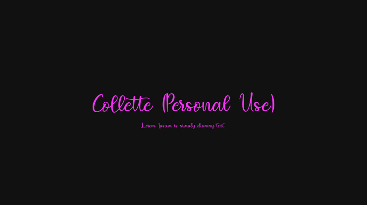 Collette (Personal Use) Font