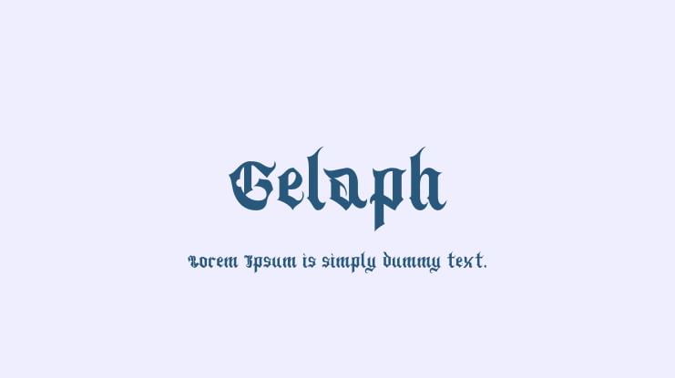 Gelaph Font