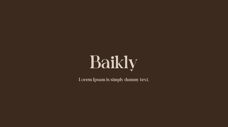 Baikly Font Family