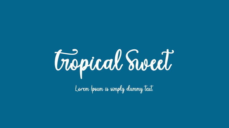 Tropical Sweet Font Family