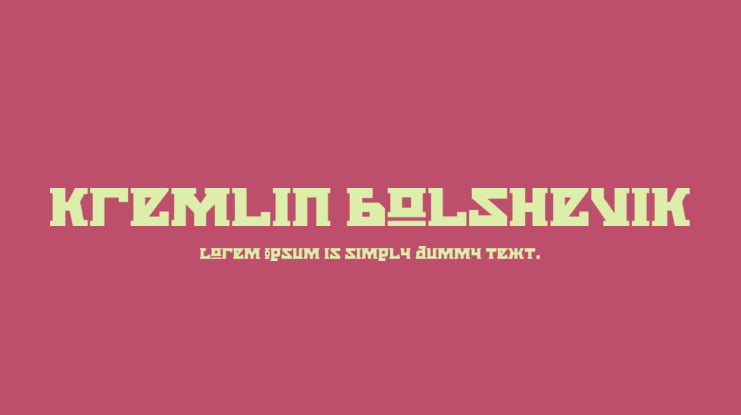 Kremlin Bolshevik Font