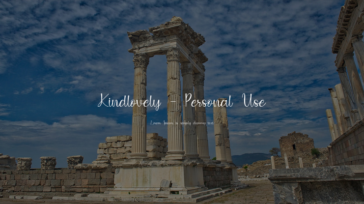 Kindlovely - Personal Use Font