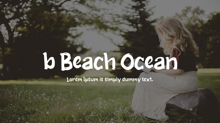 b Beach Ocean Font