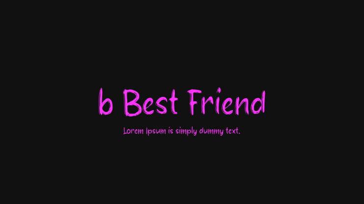 b Best Friend Font