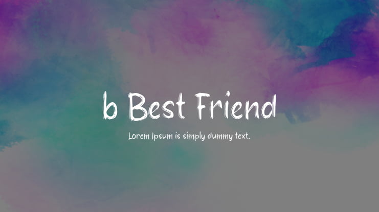 b Best Friend Font