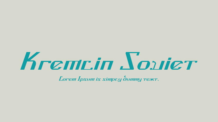Kremlin Soviet Font