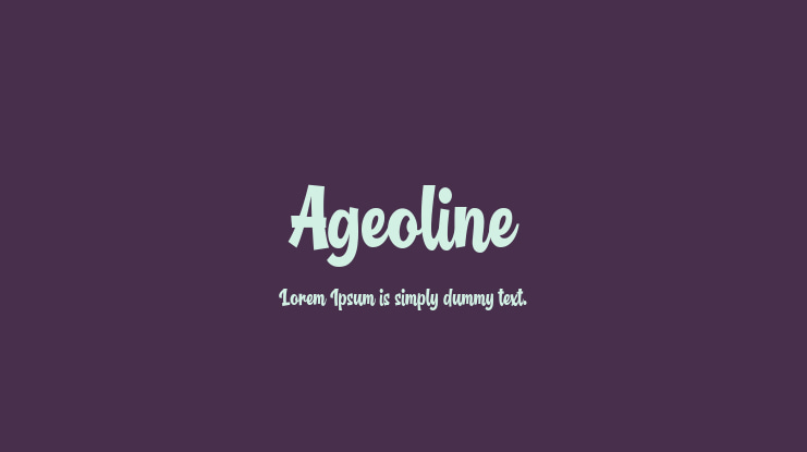 Ageoline Font
