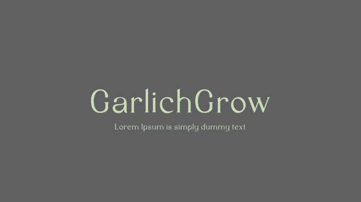 GarlichGrow Font
