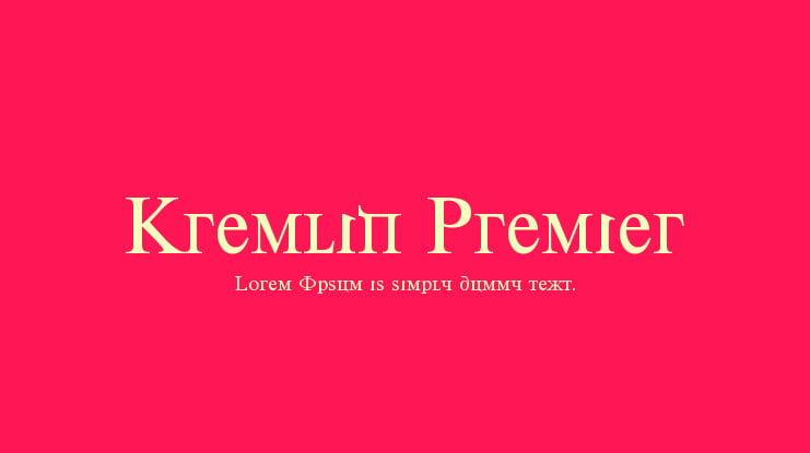 Kremlin Premier Font
