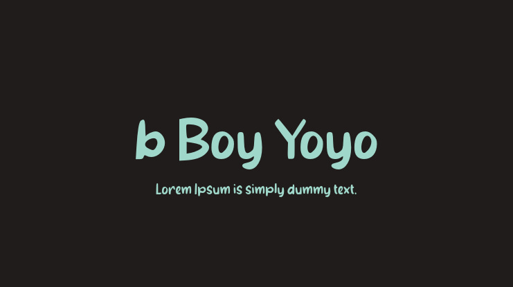 b Boy Yoyo Font