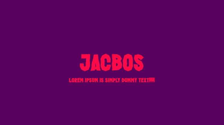 Jacbos Font