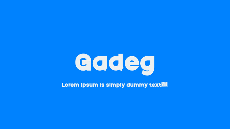 Gadeg Font Family