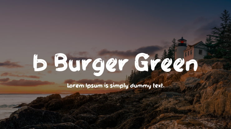 b Burger Green Font
