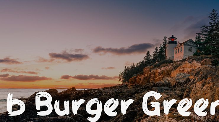 b Burger Green Font