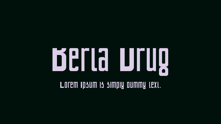 Berta Drug Font