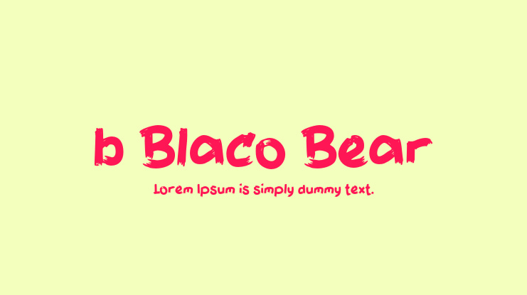 b Blaco Bear Font