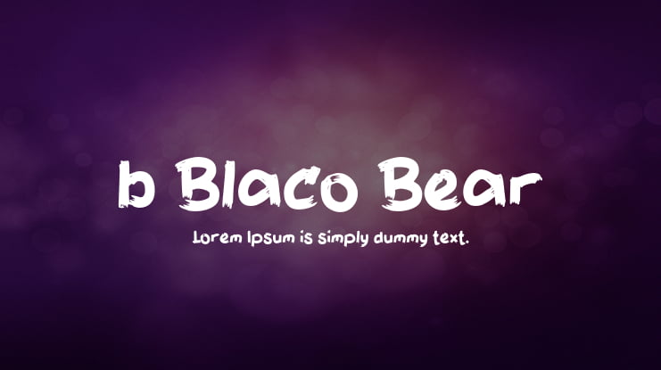 b Blaco Bear Font