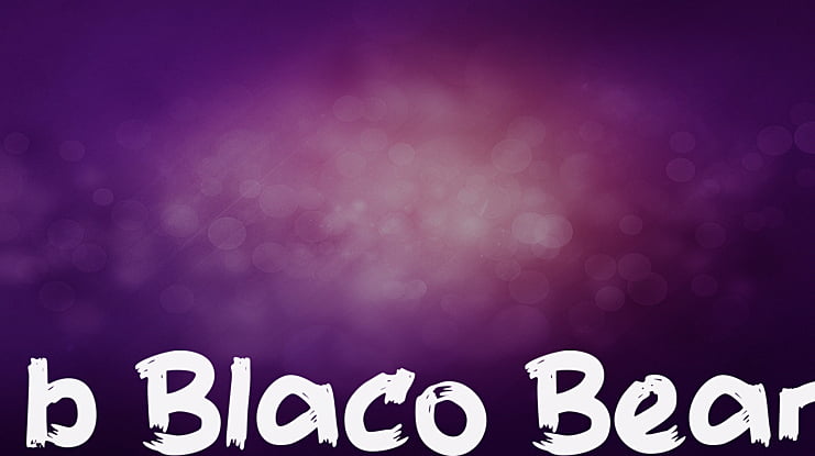 b Blaco Bear Font