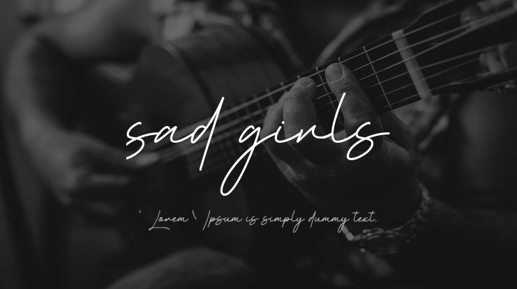 sad girls Font