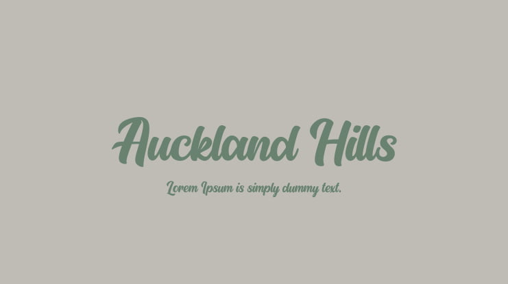 Auckland Hills Font