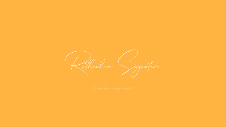 Rotherdam Signature Font