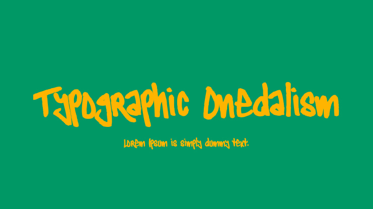 Typographic Onedalism Font