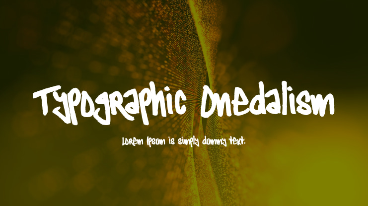 Typographic Onedalism Font