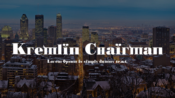 Kremlin Chairman Font