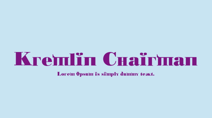 Kremlin Chairman Font