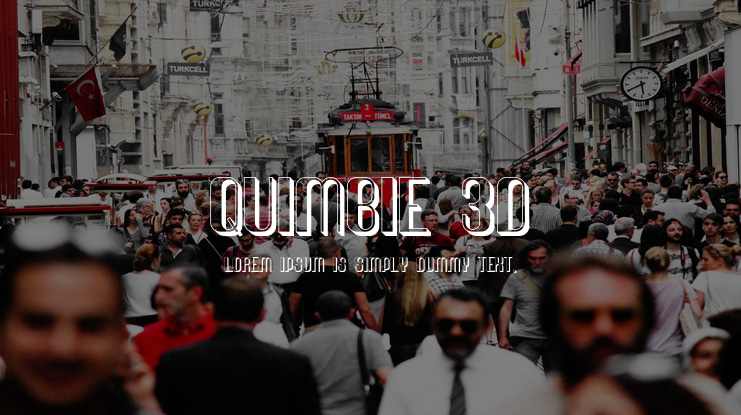 Quimbie 3D Font Family