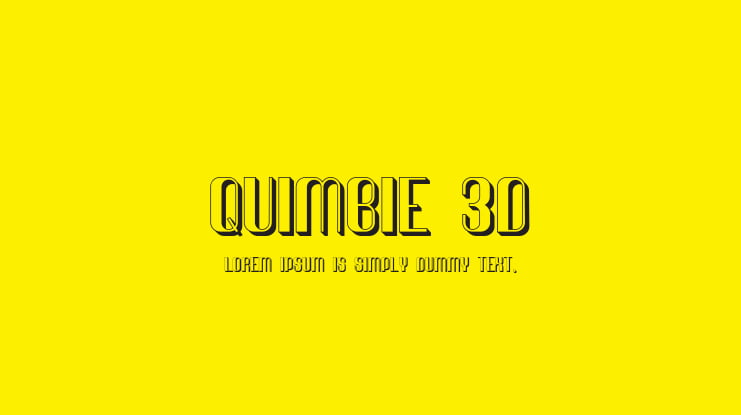 Quimbie 3D Font Family