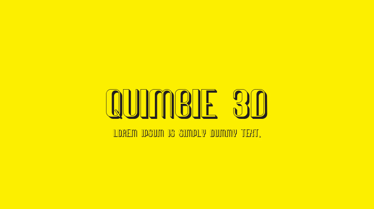 Quimbie 3D Font Family