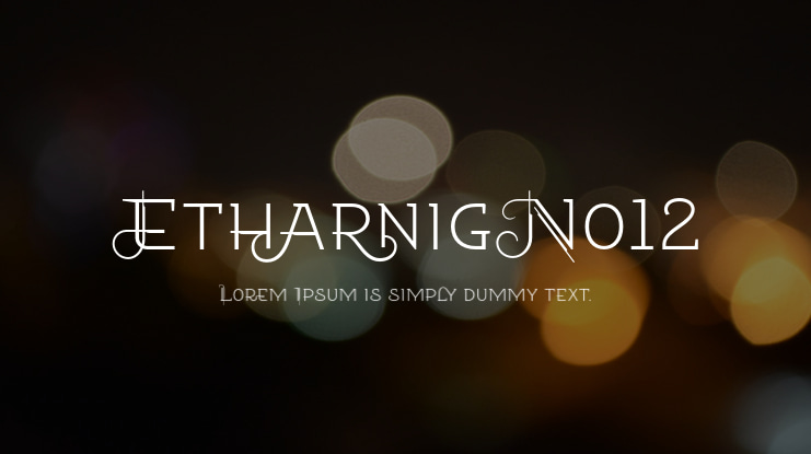EtharnigNo12 Font Family